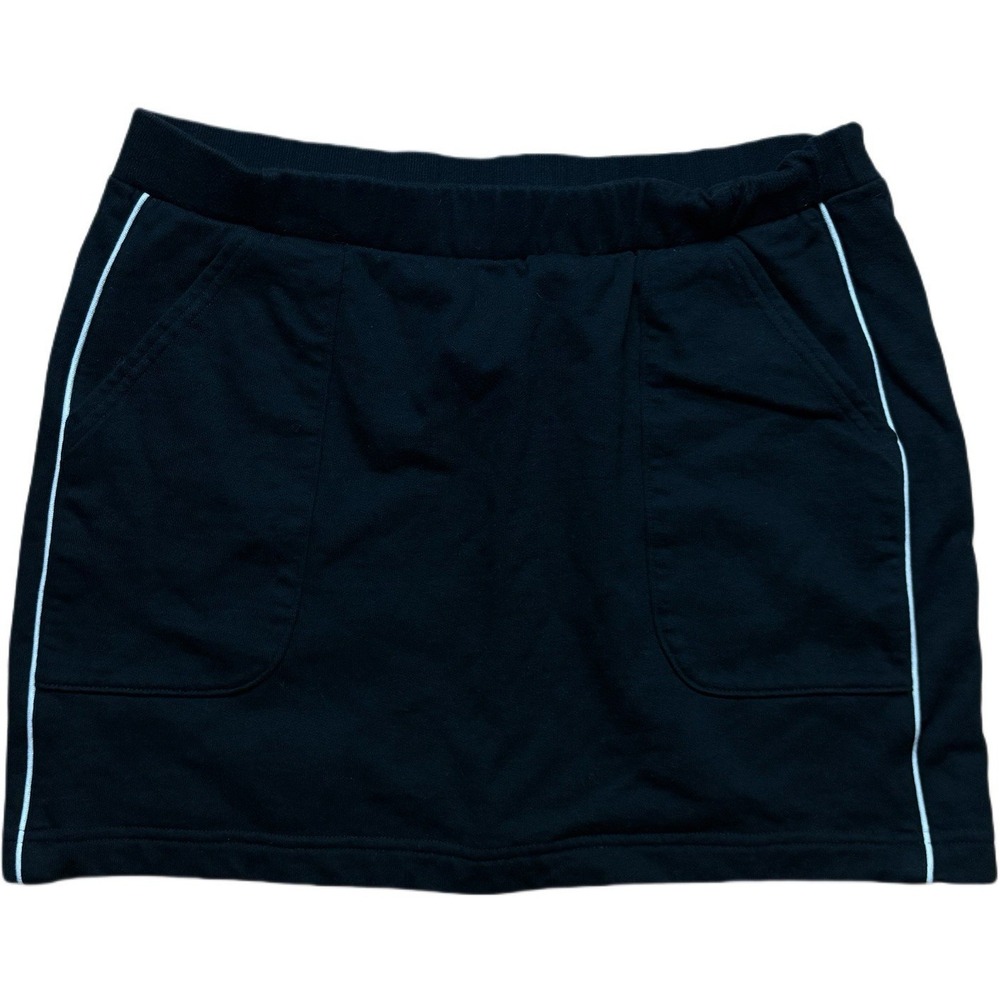 Lacoste Women's 8/10 Black Skirt Golf 100% Cotton EU 42 Tennis Athletic Preppy